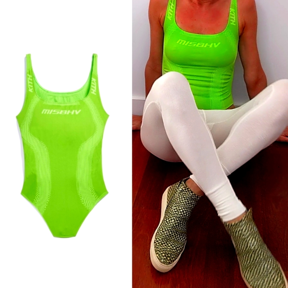 Kith X MISBHV collab sporty green slime bodysuit s